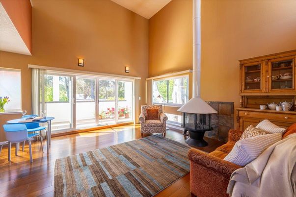 Dining room, Fireplace, Interior, Living room, Wood Texture Flooring