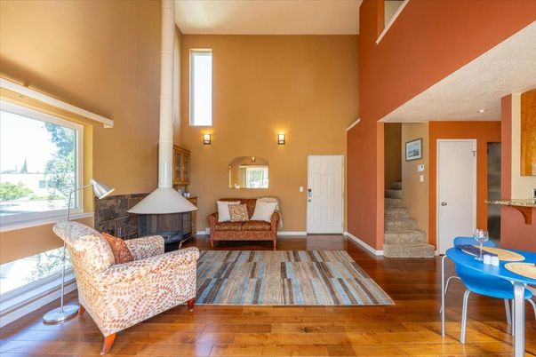 Fireplace, Interior, Living room, Wood Texture Flooring