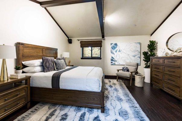 Bedroom, Interior, Wooden Beams, Wood Texture Flooring