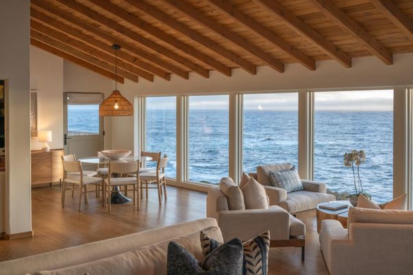 Bedroom, Fireplace, Interior, Water, Wooden Beams, Wooden Ceilings, Wood Texture Flooring