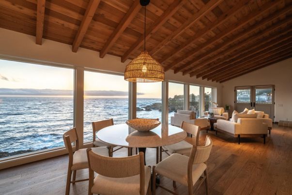 Bedroom, Fireplace, Interior, Recessed Lighting, Wooden Beams, Wood Texture Flooring