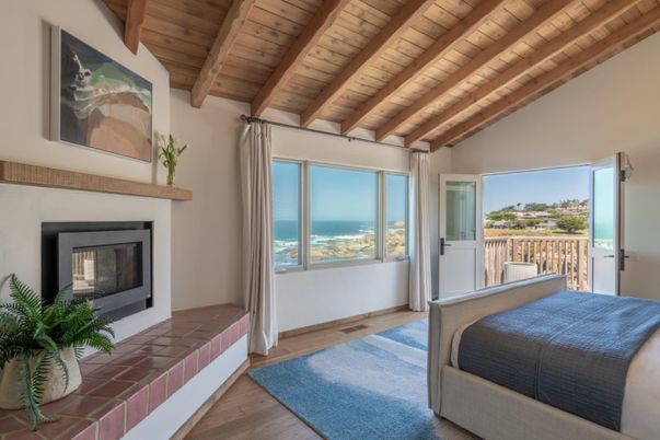 Bedroom, Interior, Water, Wooden Beams, Wood Texture Flooring