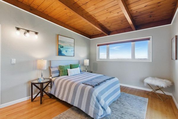 Bedroom, Interior, Wooden Beams, Wooden Ceilings, Wood Texture Flooring