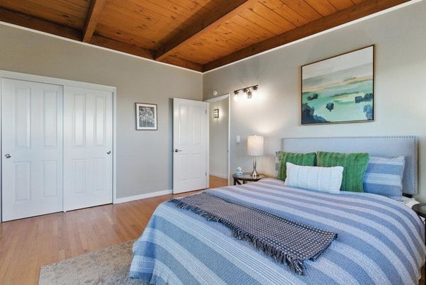Bedroom, Interior, Wooden Beams, Wooden Ceilings, Wood Texture Flooring