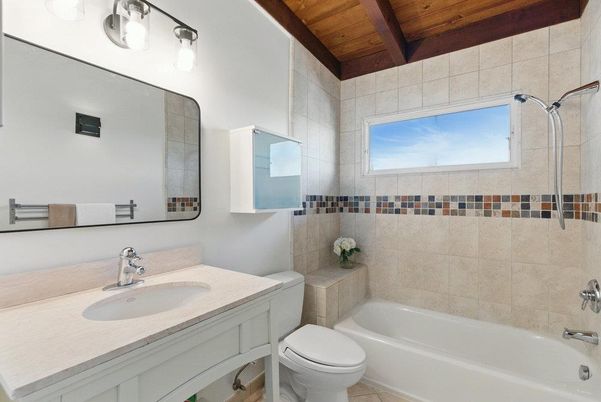 Bathroom, Interior, Wooden Beams, Wooden Ceilings