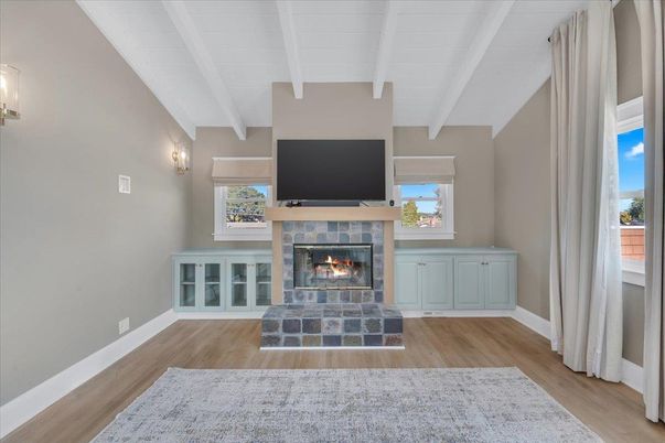 Fireplace, Interior, Wood Texture Flooring