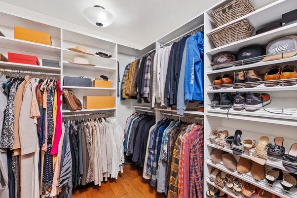 Interior, Walk-in Closets, Wood Texture Flooring