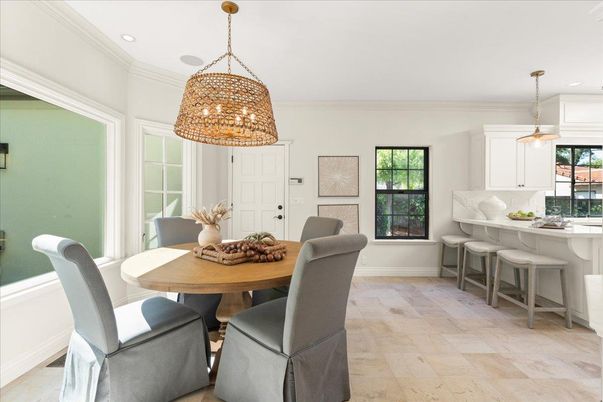 Dining room, Interior, Kitchen, Pendant Lights, Recessed Lighting