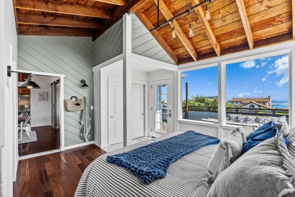 Bedroom, Interior, Water, Wooden Beams, Wooden Ceilings, Wood Texture Flooring