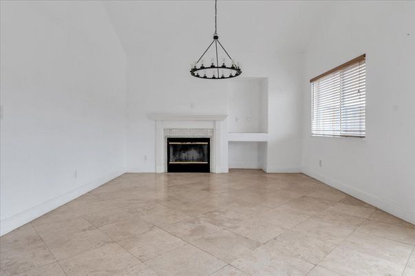 Empty room, Fireplace, Interior, Pendant Lights