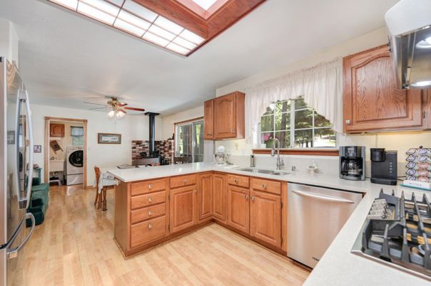 Interior, Kitchen, Wood Texture Flooring