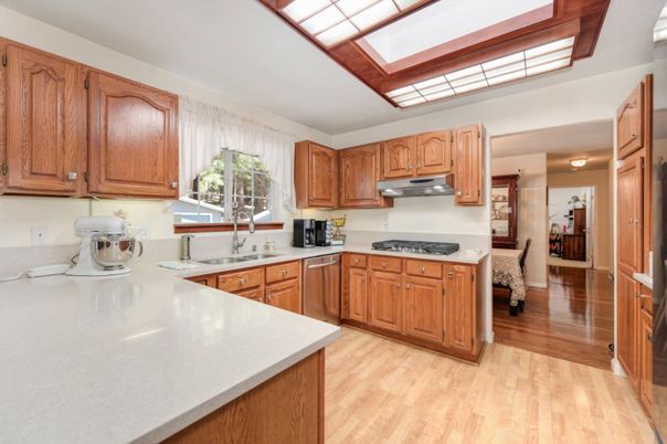 Interior, Kitchen, Wood Texture Flooring