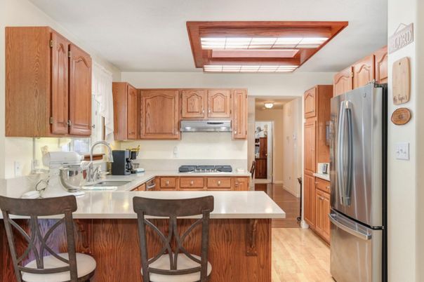 Interior, Kitchen, Wood Texture Flooring