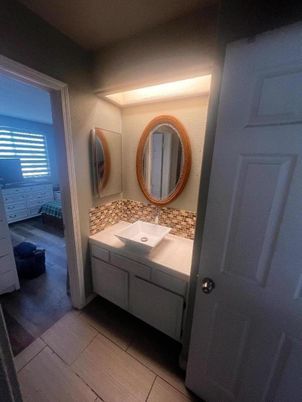 Bathroom, Dual Sink Vanities, Interior, Tile Countertops