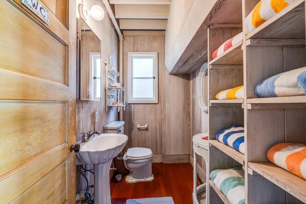 Bathroom, Interior, Wood Texture Flooring, Wooden Walls