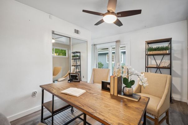 Home Office, Interior, Wood Texture Flooring