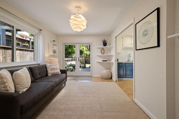 Interior, Living room, Pendant Lights, Wood Texture Flooring