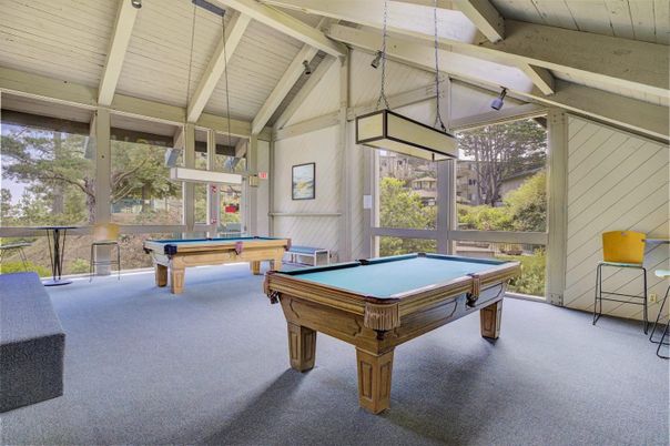 Billiard Table, Game Room, Interior, Pendant Lights