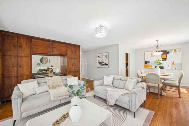 Dining room, Interior, Living room, Pendant Lights, Wood Texture Flooring