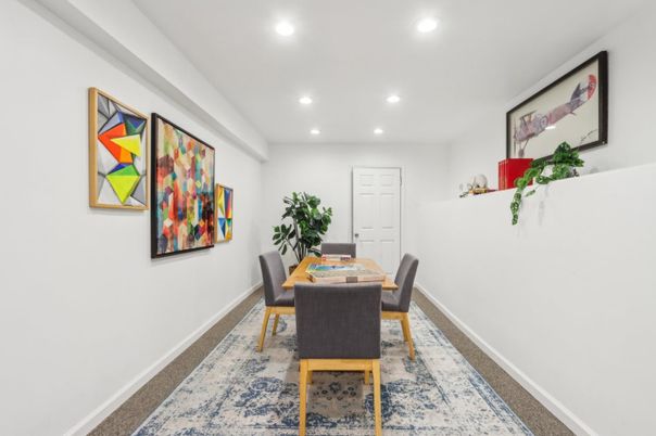 Dining room, Interior, Recessed Lighting