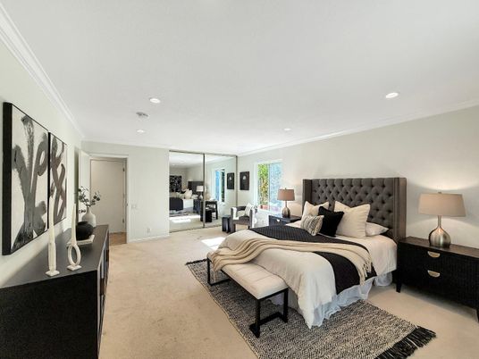 Bedroom, Interior, Recessed Lighting