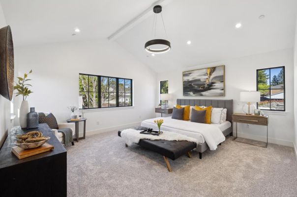 Bedroom, Interior, Pendant Lights, Recessed Lighting