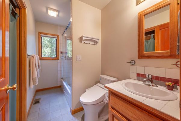 Bathroom, Glass Shower, Interior, Tile Countertops