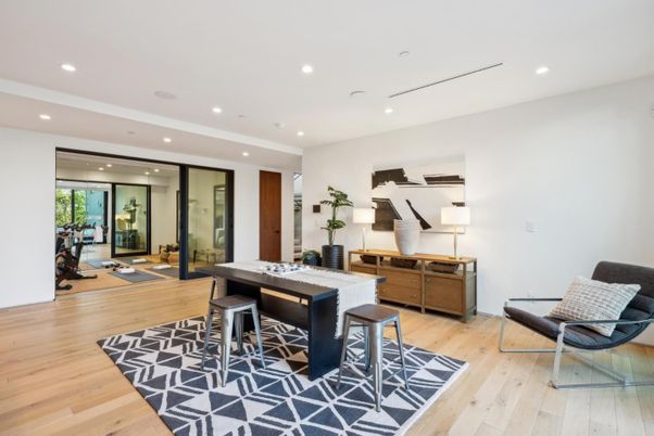 Interior, Recessed Lighting, Wood Texture Flooring