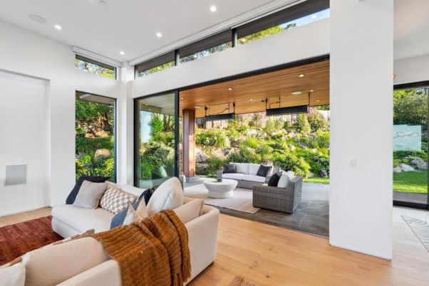 Interior, Living room, Recessed Lighting, Wooden Ceilings, Wood Texture Flooring