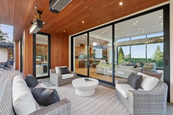 Interior, Living room, Recessed Lighting, Wooden Ceilings, Wooden Walls