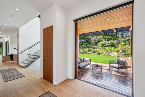 Interior, Recessed Lighting, Wooden Ceilings, Wood Texture Flooring