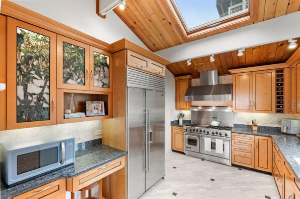 Interior, Kitchen, Stainless Steel Appliances, Wooden Ceilings