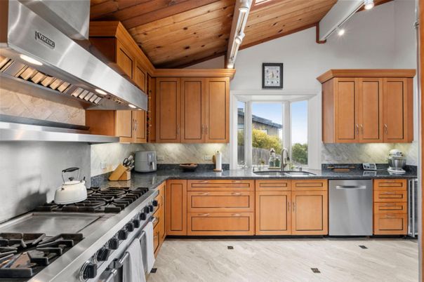 Interior, Kitchen, Stainless Steel Appliances, Wooden Ceilings, Wood Texture Flooring