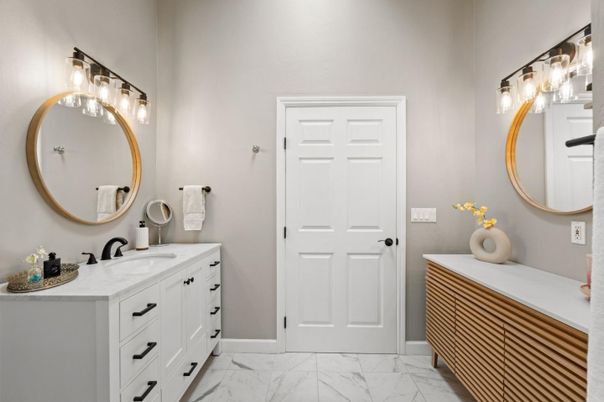 Bathroom, Dual Sink Vanities, Interior, Marble