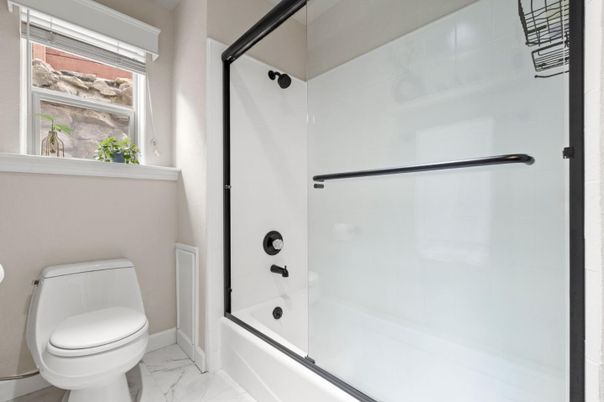 Bathroom, Glass Shower, Interior, Marble