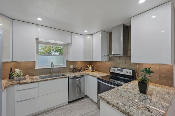 Interior, Kitchen, Recessed Lighting, Stainless Steel Appliances