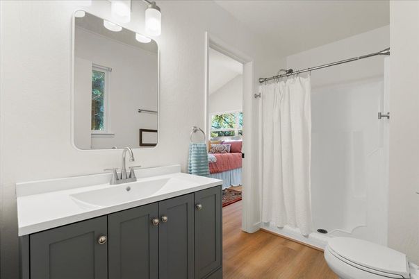 Bathroom, Interior, Wood Texture Flooring