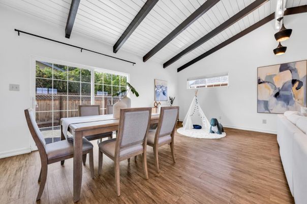 Dining room, Interior, Wooden Beams, Wood Texture Flooring