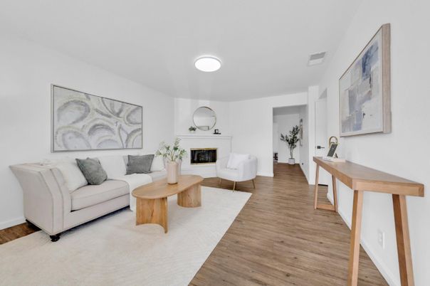 Fireplace, Interior, Living room, Wood Texture Flooring