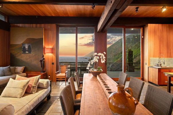 Dining room, Interior, Living room, Water, Wooden Beams, Wooden Ceilings