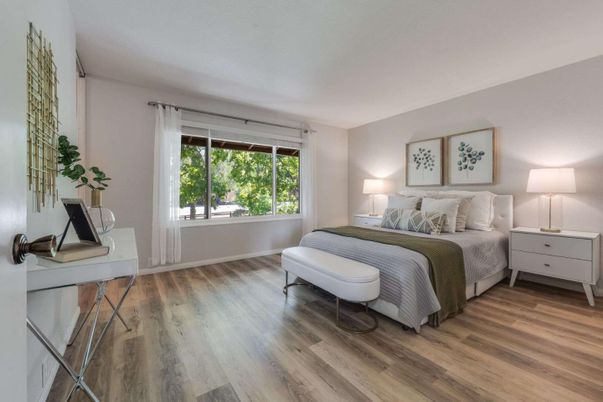 Bedroom, Interior, Wood Texture Flooring
