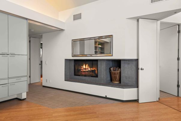 Fireplace, Interior, Wood Texture Flooring