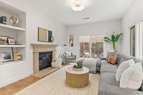 Fireplace, Interior, Living room, Wood Texture Flooring
