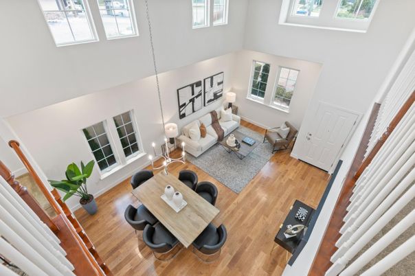 Interior, Living room, Pendant Lights, Wood Texture Flooring