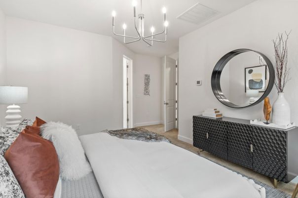 Bedroom, Chandelier, Interior