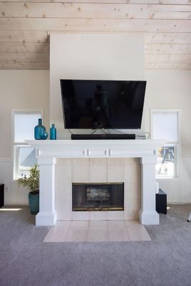 Fireplace, Interior, Wooden Walls