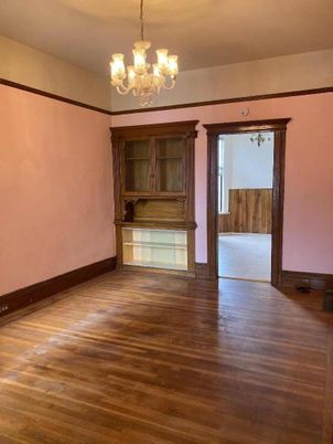 Chandelier, Empty room, Interior, Wood Texture Flooring