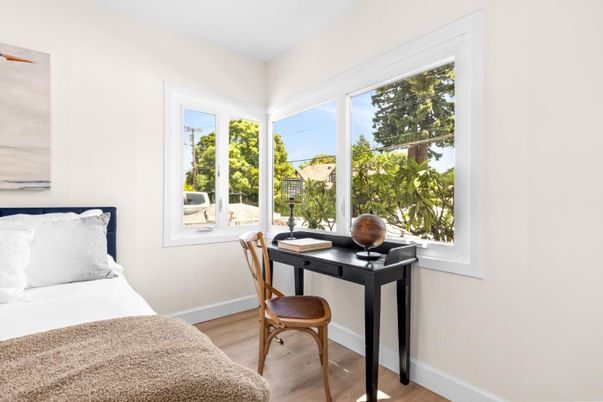 Bedroom, Home Office, Interior, Wood Texture Flooring