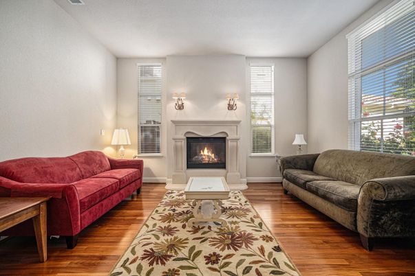Fireplace, Interior, Living room, Wood Texture Flooring