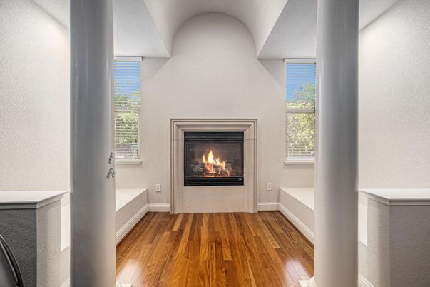 Fireplace, Interior, Wood Texture Flooring